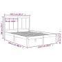 Solid pine wood bed frame 160x200 cm by , Beds and slatted bases - Ref: Foro24-3105740, Price: 165,15 €, Discount: %