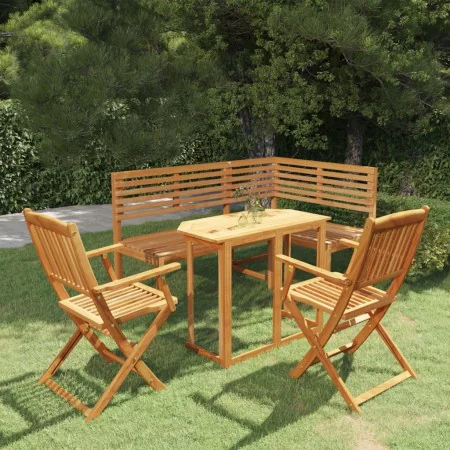 4-teiliges Gartenbistro-Set massives Akazienholz von , Gartensets - Ref: Foro24-3057863, Preis: 419,27 €, Rabatt: %