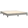 Boxspringbett mit hellgrauer Samtmatratze 160x200 cm von , Betten und Lattenroste - Ref: Foro24-3127499, Preis: 491,70 €, Rab...