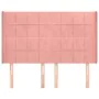 Headboard with pink velvet ears 147x16x118/128 cm by , Headboards and footboards - Ref: Foro24-3119633, Price: 138,96 €, Disc...