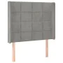 Headboard with light gray velvet ears 83x16x118/128 cm by , Headboards and footboards - Ref: Foro24-3119610, Price: 73,77 €, ...