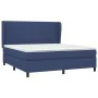 Box spring bed with blue fabric mattress 160x200 cm by , Beds and slatted bases - Ref: Foro24-3127979, Price: 586,46 €, Disco...