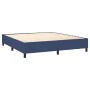 Box spring bed with blue fabric mattress 160x200 cm by , Beds and slatted bases - Ref: Foro24-3127979, Price: 586,46 €, Disco...