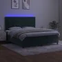 Boxspringbett mit Matratze und LED-Samt in Dunkelgrün, 160 x 200 cm von , Betten und Lattenroste - Ref: Foro24-3136134, Preis...