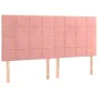 Box spring bed with pink velvet mattress 160x200 cm by , Beds and slatted bases - Ref: Foro24-3137856, Price: 575,19 €, Disco...