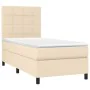 Cama box spring con colchón tela color crema 90x190 cm de , Camas y somieres - Ref: Foro24-3141742, Precio: 370,01 €, Descuen...