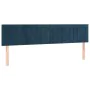 Box spring bed with dark blue velvet mattress 160x200 cm by , Beds and slatted bases - Ref: Foro24-3141435, Price: 480,76 €, ...