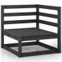 Garden furniture set 3 pieces black solid pine wood by , Garden sets - Ref: Foro24-3075473, Price: 228,54 €, Discount: %