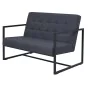 2-seater sofa with steel armrests and dark gray fabric by vidaXL, Sofas - Ref: Foro24-245525, Price: 167,29 €, Discount: %