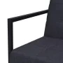 2-seater sofa with steel armrests and dark gray fabric by vidaXL, Sofas - Ref: Foro24-245525, Price: 167,29 €, Discount: %