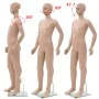 Full body child mannequin with beige glass base 140 cm by vidaXL, Mannequins - Ref: Foro24-142931, Price: 116,96 €, Discount: %