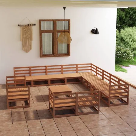 Garden furniture set 14 pieces solid pine wood by , Garden sets - Ref: Foro24-3075972, Price: 969,28 €, Discount: %