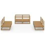 Garden furniture 6 pieces honey brown solid pine wood by , Garden sets - Ref: Foro24-3075412, Price: 403,90 €, Discount: %