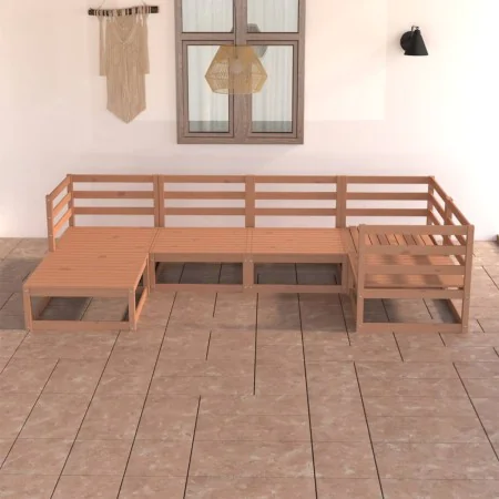 Garden furniture 6 pieces honey brown solid pine wood by , Garden sets - Ref: Foro24-3075687, Price: 391,85 €, Discount: %