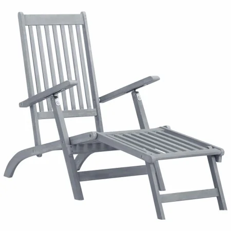 Garden lounger with footrest made of solid acacia wood by , Loungers - Ref: Foro24-45957, Price: 196,24 €, Discount: %