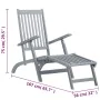 Garden lounger with footrest made of solid acacia wood by , Loungers - Ref: Foro24-45957, Price: 196,24 €, Discount: %