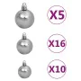 Pre-lit Christmas tree with lights and balls white 240 cm by , Christmas trees - Ref: Foro24-3077715, Price: 146,40 €, Discou...