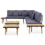 5 seater garden furniture set and brown acacia wood cushions by , Garden sets - Ref: Foro24-46483, Price: 733,11 €, Discount: %