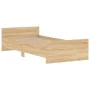 Sonoma oak plywood bed frame 90x190 cm by , Beds and slatted bases - Ref: Foro24-835941, Price: 86,99 €, Discount: %