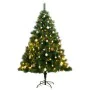 Artificial Christmas tree with hinges 300 LED and balls 210 cm by , Christmas trees - Ref: Foro24-3210369, Price: 195,15 €, D...