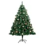 Artificial Christmas tree with hinges 300 LED and balls 210 cm by , Christmas trees - Ref: Foro24-3210369, Price: 195,15 €, D...