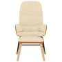 Rocking chair with footrest in cream white fabric by vidaXL, Rocking chairs - Ref: Foro24-3097403, Price: 176,28 €, Discount: %