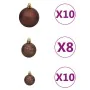 Artificial Christmas tree with hinges 300 LED and balls 240 cm by vidaXL, Christmas trees - Ref: Foro24-3210362, Price: 227,3...