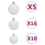 Artificial Christmas tree with hinges 300 LED and balls 240 cm by vidaXL, Christmas trees - Ref: Foro24-3210439, Price: 232,7...