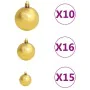 Artificial Christmas tree with hinges 300 LED and balls 210 cm by vidaXL, Christmas trees - Ref: Foro24-3210378, Price: 187,2...