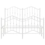 Metal bed frame with headboard and white footboard 120x200 cm by vidaXL, Beds and slatted bases - Ref: Foro24-373854, Price: ...