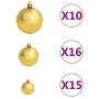 Künstlicher Weihnachtsbaum mit Scharnieren 300 LED und Kugeln 240 cm von vidaXL, Weihnachtsbäume - Ref: Foro24-3210373, Preis...