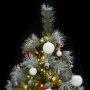 Artificial Christmas tree with hinges 300 LED and balls 240 cm by vidaXL, Christmas trees - Ref: Foro24-3210254, Price: 181,8...