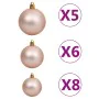 Artificial Christmas tree with hinges 150 LED and balls 150 cm by vidaXL, Christmas trees - Ref: Foro24-3210296, Price: 101,8...