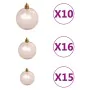 Künstlicher Weihnachtsbaum mit Scharnieren 300 LED und Kugeln 240 cm von vidaXL, Weihnachtsbäume - Ref: Foro24-3210403, Preis...