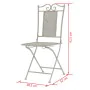 Garden bistro table and chairs 3 pieces gray steel by vidaXL, Garden sets - Ref: Foro24-43153, Price: 220,43 €, Discount: %