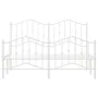 Metal bed frame with headboard and white footboard 135x190 cm by vidaXL, Beds and slatted bases - Ref: Foro24-373855, Price: ...