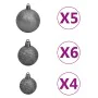 Künstlicher Weihnachtsbaum mit Scharnieren 150 LED und Kugeln 150 cm von vidaXL, Weihnachtsbäume - Ref: Foro24-3210312, Preis...