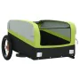 Black and green iron bicycle trailer 30 kg by vidaXL, Bicycle trailers - Ref: Foro24-94039, Price: 83,15 €, Discount: %