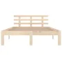 Solid wood double bed frame 135x190 cm by , Beds and slatted bases - Ref: Foro24-814729, Price: 115,85 €, Discount: %