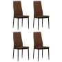 Dining chairs 4 units brown fabric by vidaXL, dining chairs - Ref: Foro24-246184, Price: 147,35 €, Discount: %