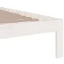 Small double bed frame white solid wood 120x190cm by , Beds and slatted bases - Ref: Foro24-814725, Price: 129,39 €, Discount: %