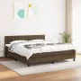 Box spring bed with dark brown fabric mattress 180x200 cm by , Beds and slatted bases - Ref: Foro24-3140396, Price: 514,30 €,...