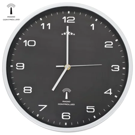 Radio controlled wall clock quartz movement 31 cm black by vidaXL, Wall clocks - Ref: Foro24-50618, Price: 29,31 €, Discount: %