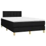 Box spring bed with LED mattress black fabric 120x200 cm by , Beds and slatted bases - Ref: Foro24-3134023, Price: 391,44 €, ...