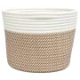 Storage baskets 2 pcs brown and white cotton Ø24x18 cm by , Baskets - Ref: Foro24-358456, Price: 22,25 €, Discount: %