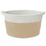 Beige-weißer Aufbewahrungskorb aus Baumwolle, Ø40x25 cm von , Körbe - Ref: Foro24-358463, Preis: 21,45 €, Rabatt: %