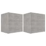 Bedside tables 2 pcs concrete plywood 40x30x40cm by vidaXL, Nightstands - Ref: Foro24-801044, Price: 53,64 €, Discount: %