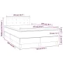 Boxspringbett mit Matratze und LED-Cremestoff 120x200 cm von , Betten und Lattenroste - Ref: Foro24-3134026, Preis: 399,15 €,...