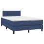 Boxspringbett mit blauer Stoffmatratze 120x200 cm von , Betten und Lattenroste - Ref: Foro24-3140367, Preis: 388,11 €, Rabatt: %