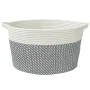 Cesta de almacenaje algodón gris y blanco Ø40x25 cm de , Cestas - Ref: Foro24-358462, Precio: 18,13 €, Descuento: %